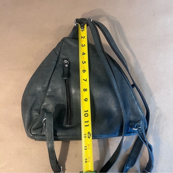 Great American Leather Works Dark Green Retro Vintage Sling Y2K Purse Backpack - Picture 8 of 9